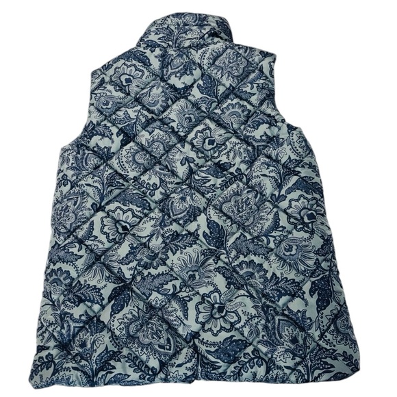 Vera Bradley Puffer Vest Fleece Lined Size Small Zipper Pockets Paisley Feminine - Picture 2 of 5